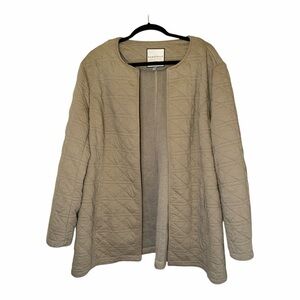 Bagatelle Quilted Utility Jacket in Beige